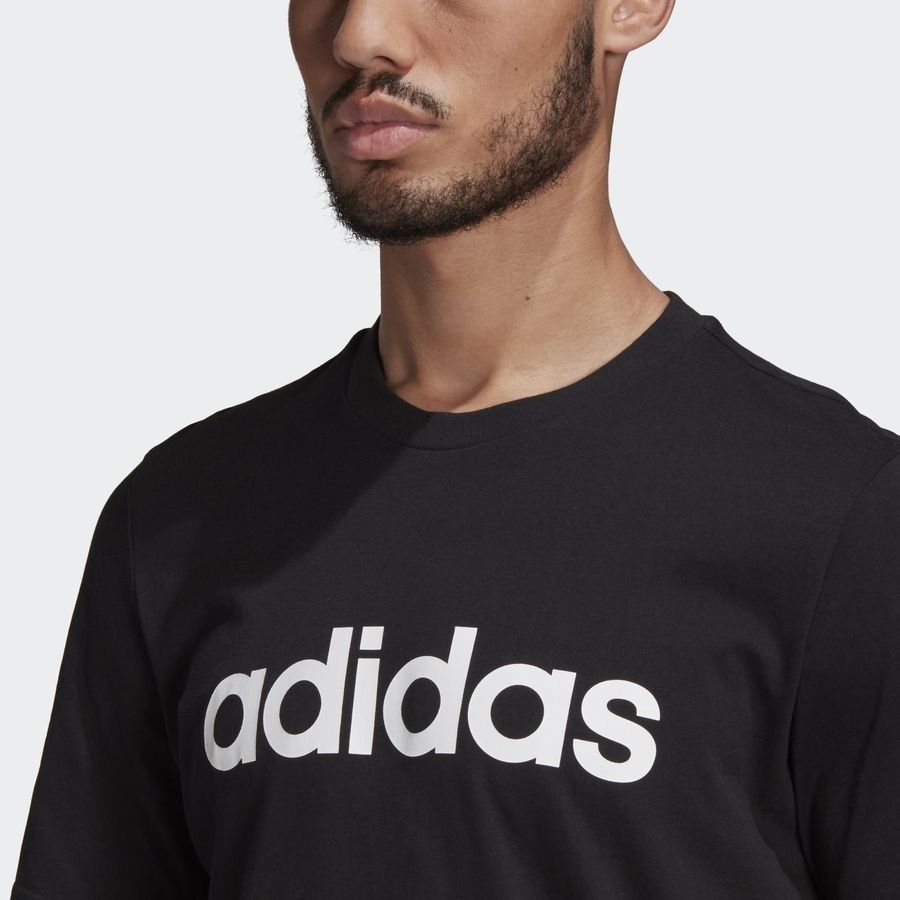 adidas T-Shirt Essential Linear Logo - Noir/Blanc