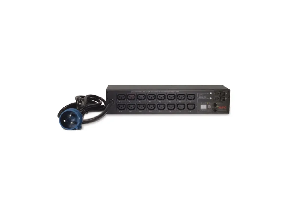 APC Switched Rack PDU AP7922B - Strømfordelingsenhed (rackversion) - AC 230 V - Ethernet 10/100 - input: IEC 60309 32A - output-stikforbindelser: 16 (power IEC 60320 C13) - 2U - 3.66 m ledning - for P/N: SCL400RMJ1U, SCL500RMI1UC, SCL500RMI1UNC, SMTL