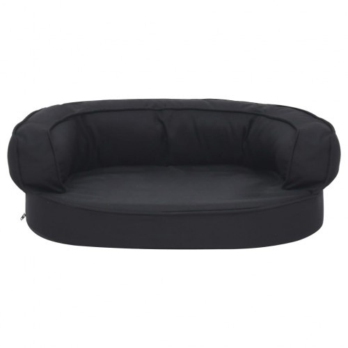 sofá para cães Vidaxl em linho preto acolchoado