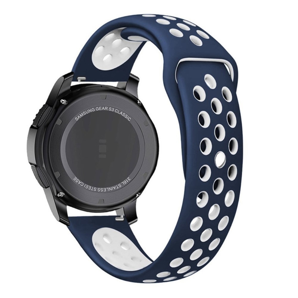 Samsung Galaxy Watch 3 (45mm) Silikon Armband Dual Color - Blau / Weiss