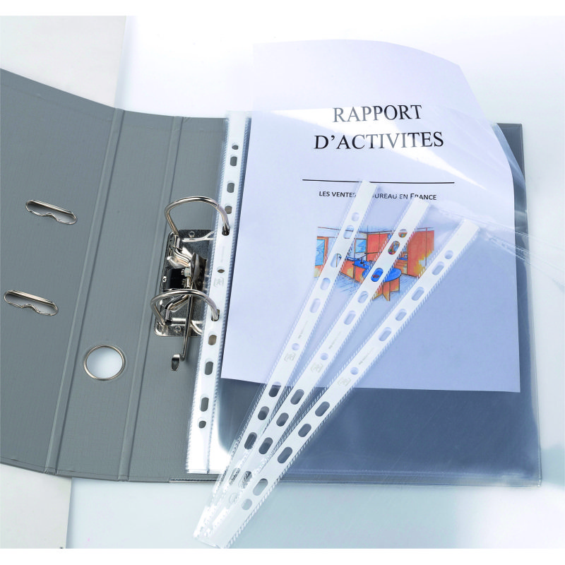 Pochettes perforées OXFORD A4 XL grande capacité polypropylène lisse 9/100e - Sachet de 10