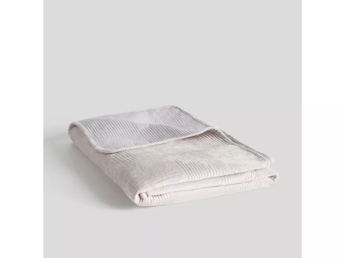 Jeté de lit Quadron Violet Clair Polyester 200 x 220