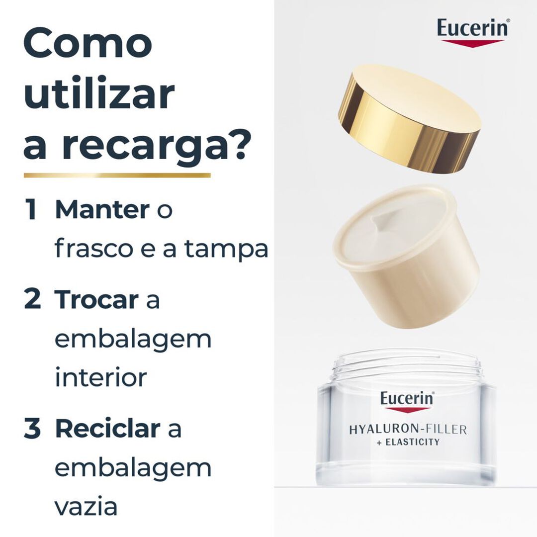 EUCERIN  Hyaluron-Filler + Elasticity Creme de Dia FPS 30 Recarga - 50ml