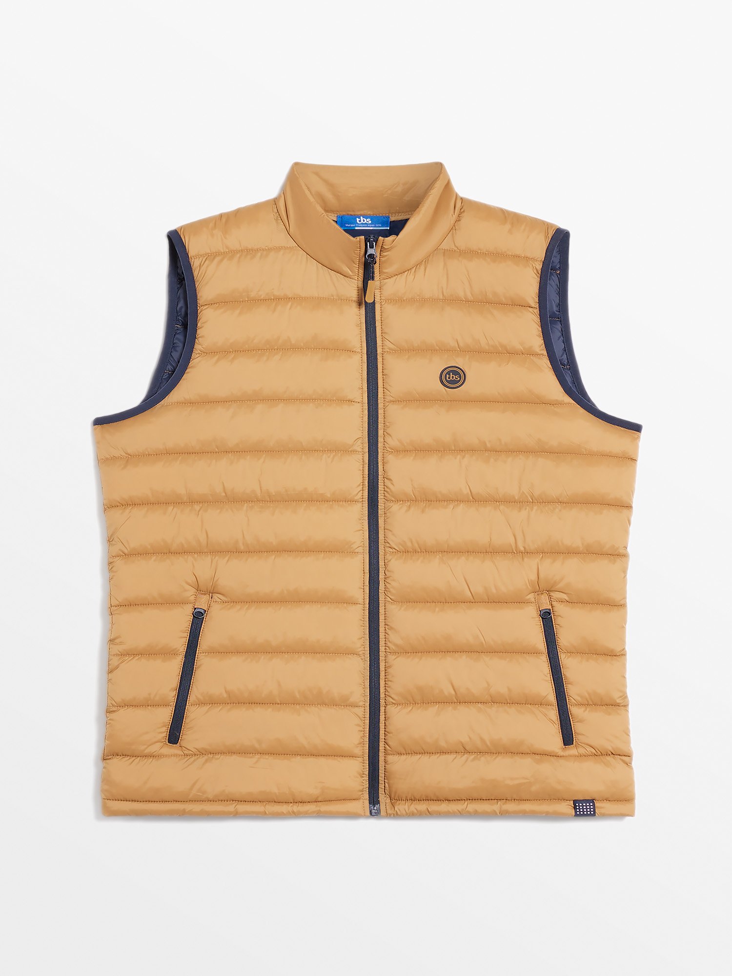 Doudoune Homme Sans Manches Marron