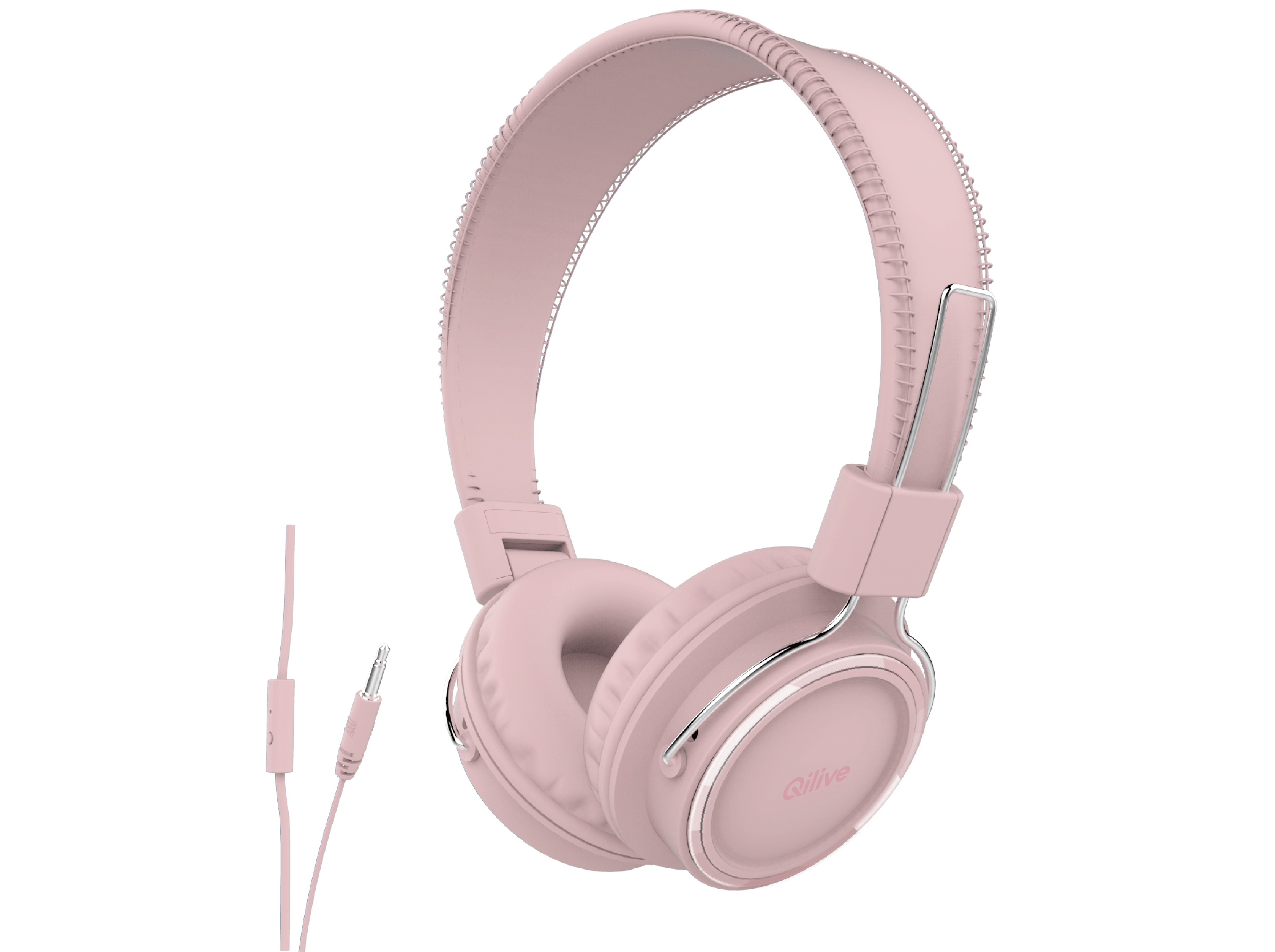 AUSCULTADORES COM FIO QILIVE ROSA Q1296 600106017