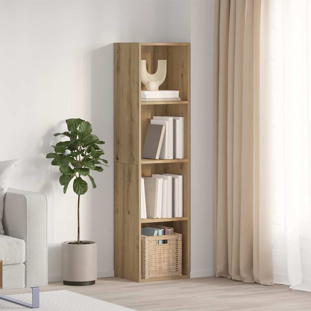 vidaXL Boekenkast/tv-meubel, antiek hout, 36x30x143 cm