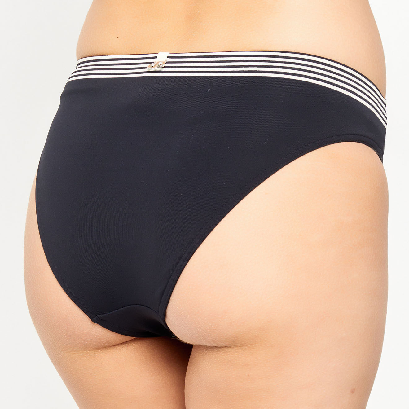 Iodus Bas de maillot de bain Lezaka à rayures noir/blanc