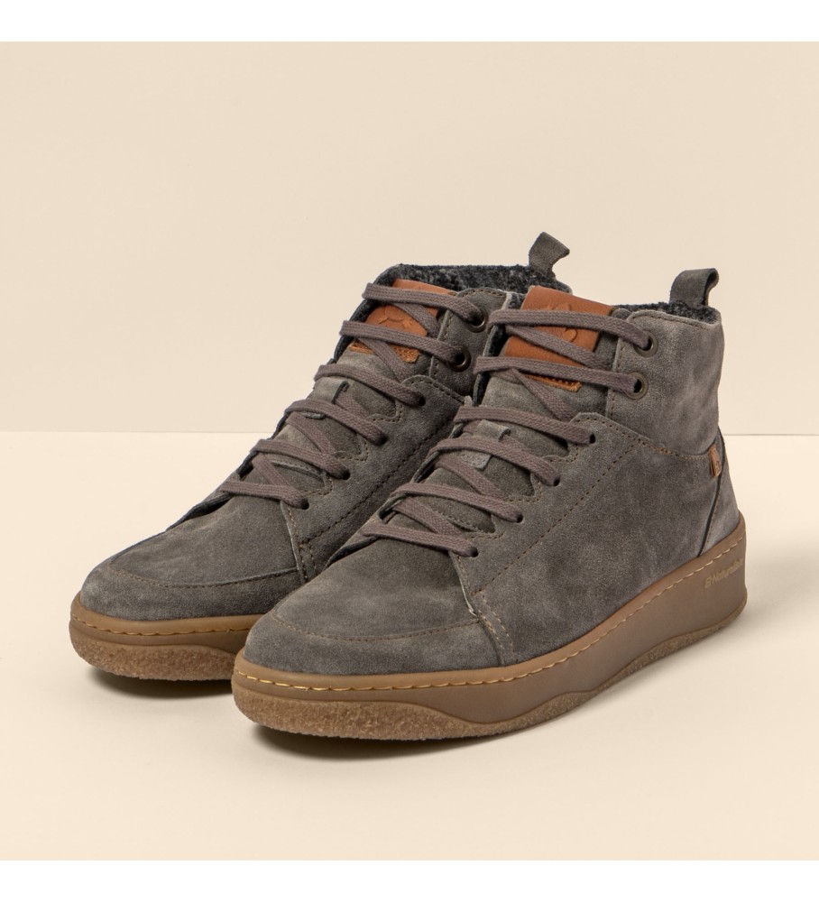 Botas de couro Naturalist N5843 Cinza Geo