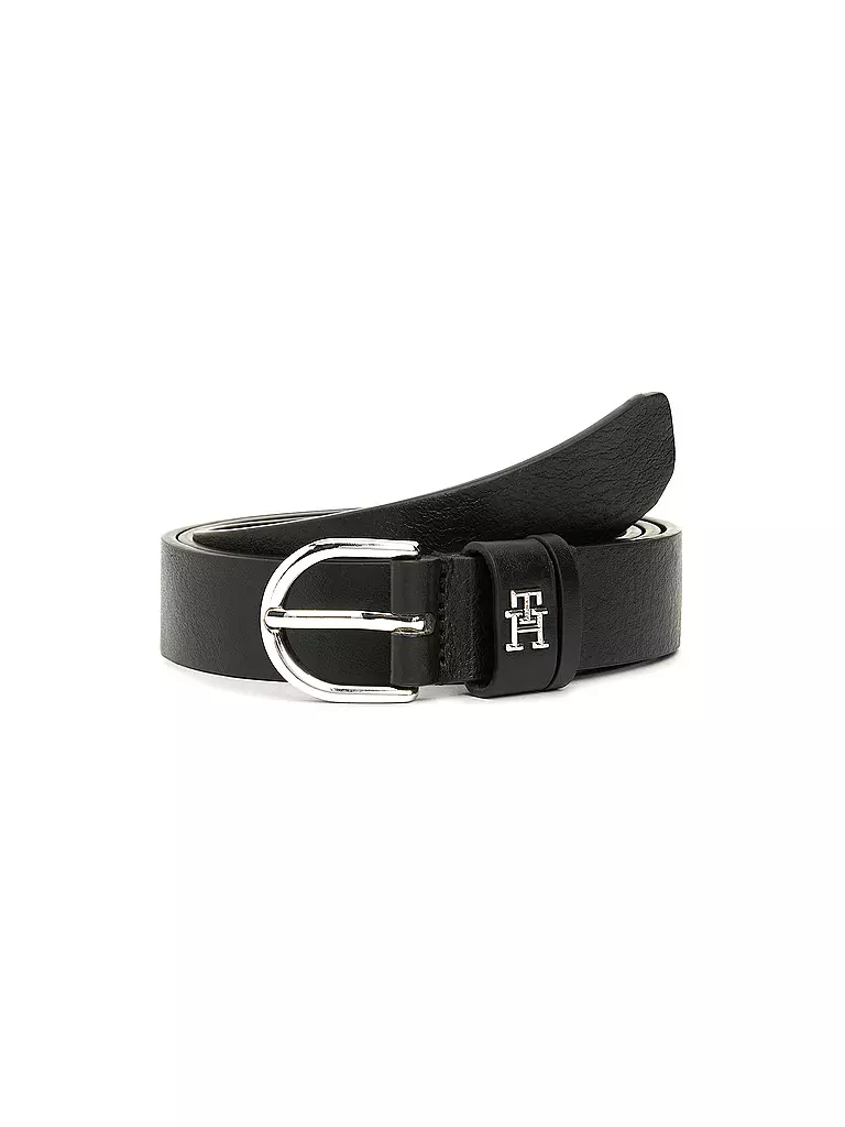 TOMMY HILFIGER Ledergürtel ESSENTIAL EFFORTLESS schwarz