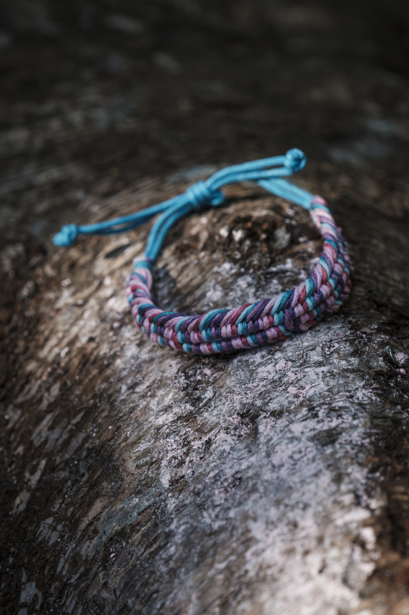 Armband geflochten, blau, pink, lila, Ø 10 cm günstig bestellen