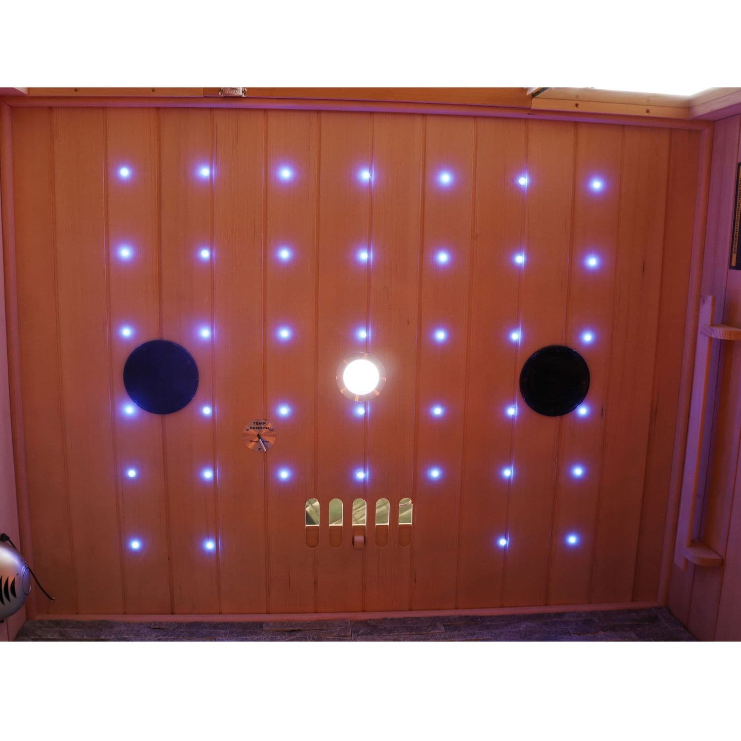 Dewello® Infrarotkabine Infrarotsauna MILTON 135cm x 105cm inkl. 6 Vollspektrumstrahler, Bodenstrahler, 2 Personen, LED
