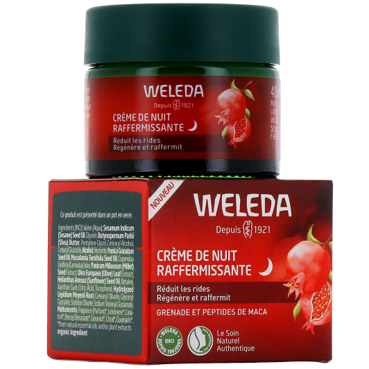 Weleda crème de nuit raffermissante Grenade Maca - Soin anti âge bio