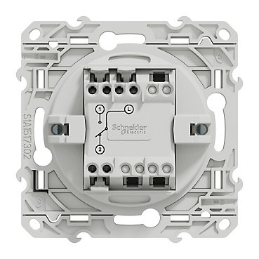 Interrupteur va-et-vient 10 A à vis Odace recyclé Schneider Electric blanc