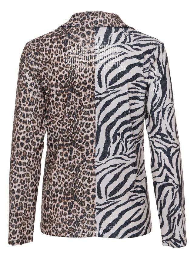 Blusenjacke Animalprint mit Pailletten