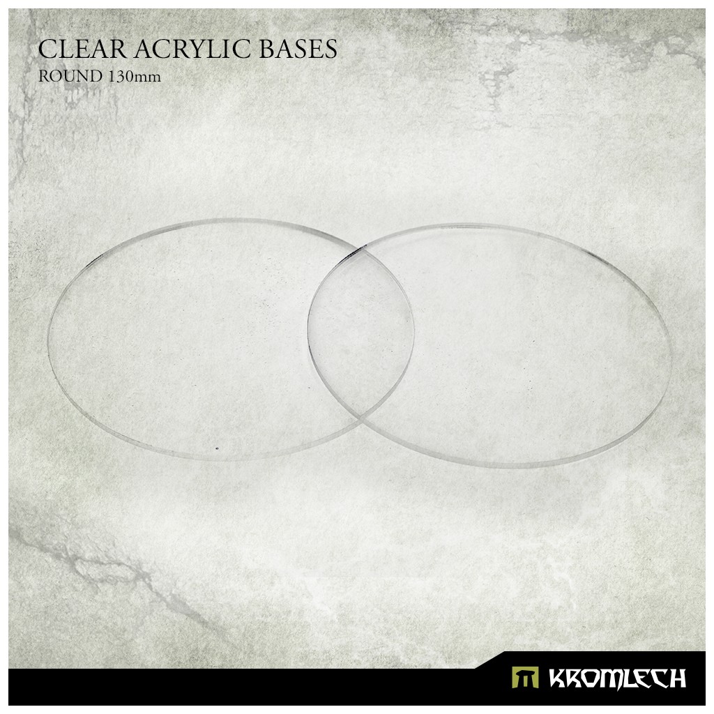 Clear Acrylic Bases: Round 130mm (3)