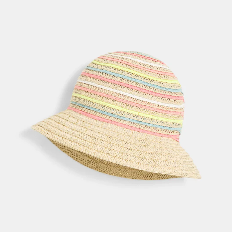 Chapeau cloche fil argenté multicolore bébé fille Gris ou noir