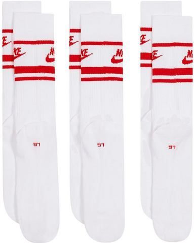 Nike Everyday Essential Crew Stripes sportsokken wit