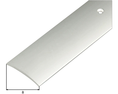 Overgangsprofiel, aluminium, zilver geanodiseerd, 40x1 mm, 1 m