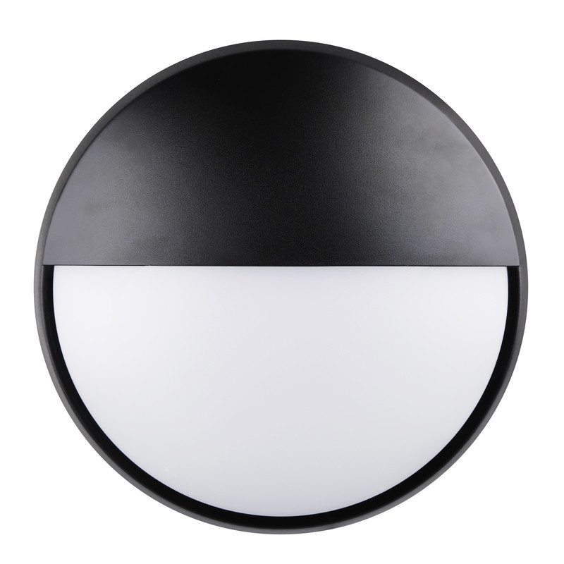 Luceco rond LED buitenlamp zwart/wit IP54 10W 400lm 4000K