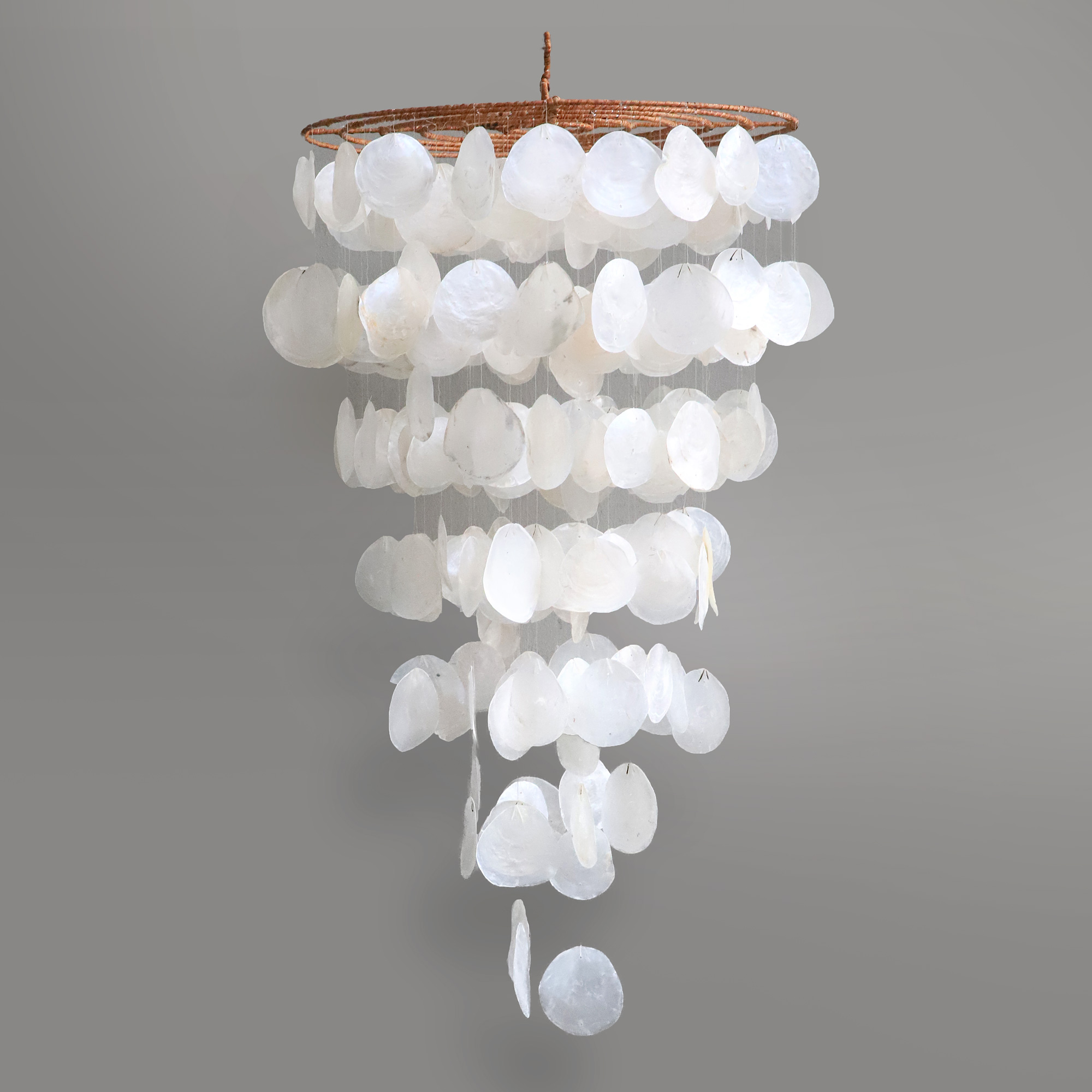 Jumbo-Windspiel 'Perlmutt-Kreise', weiß, Ø 60 cm, H 100 cm günstig bestellen