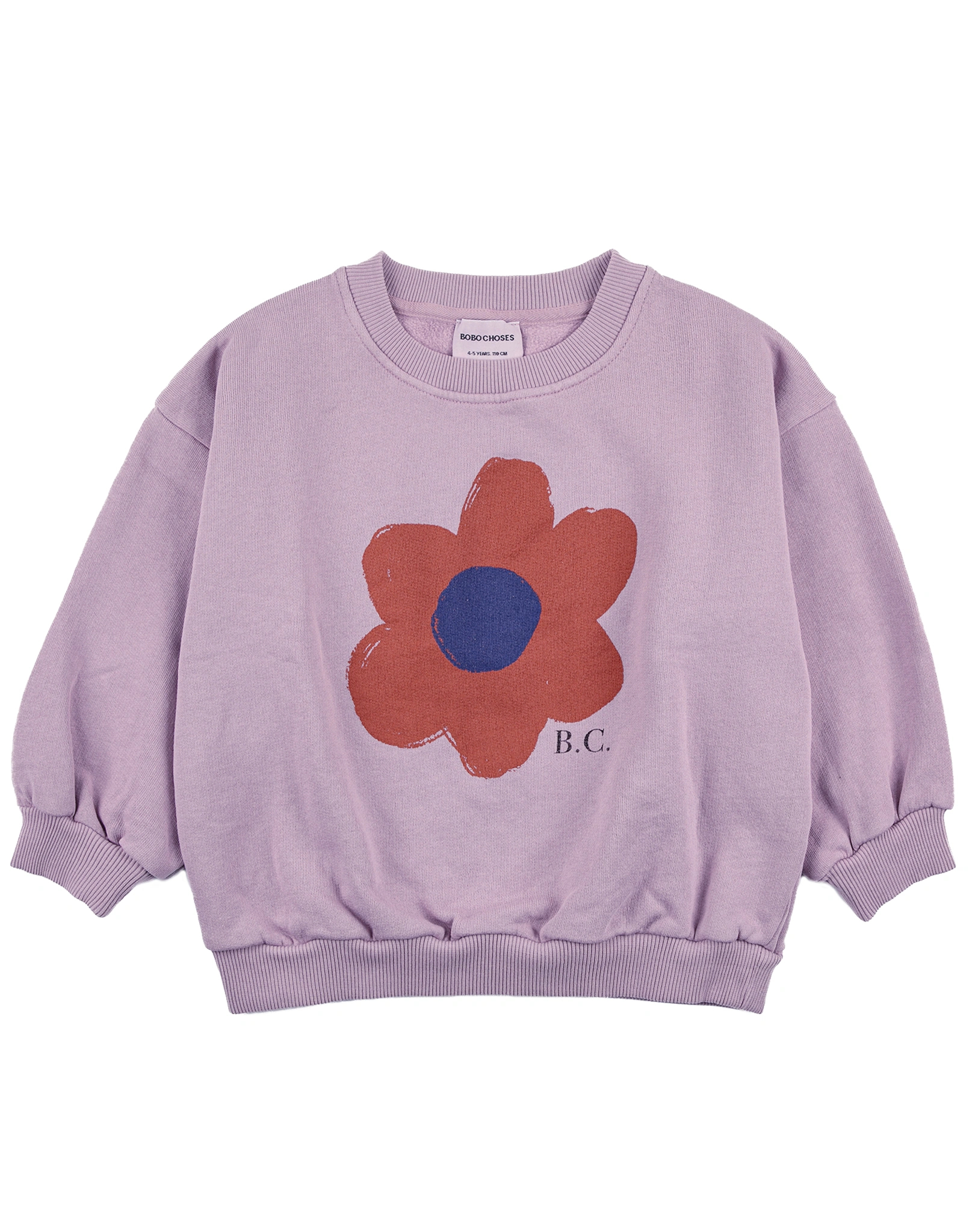 Sweatshirt BIG FLOWER in lila