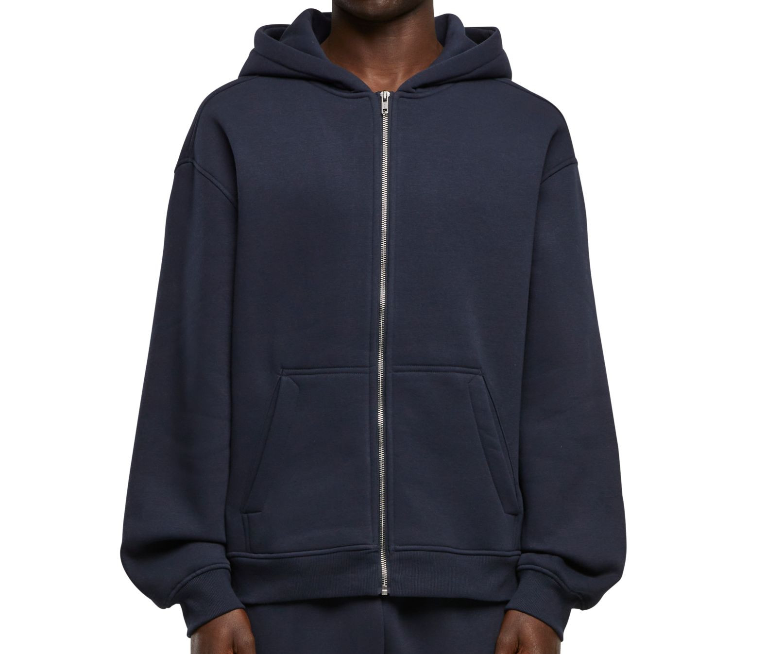 NEW MORNING STUDIOS NM013 - Sweat à capuche zippé ample