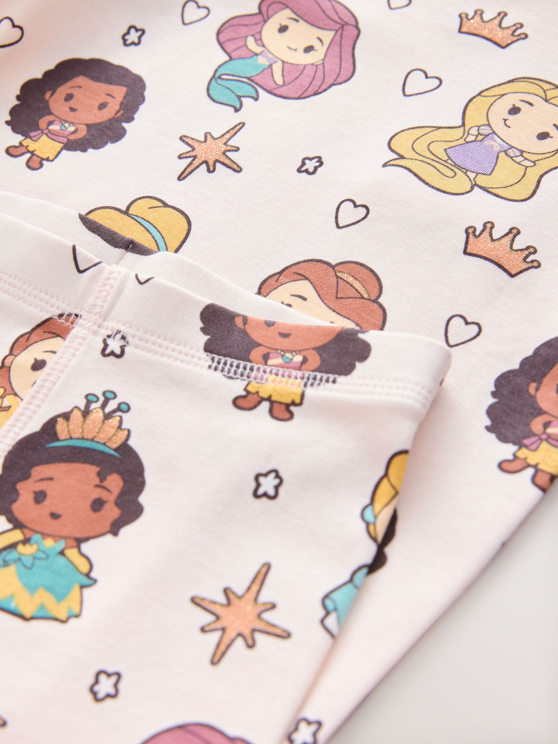 Mauve/Crème - Disney Princess Snuggle Pyjamas 2 Pack (9mths-10yrs)