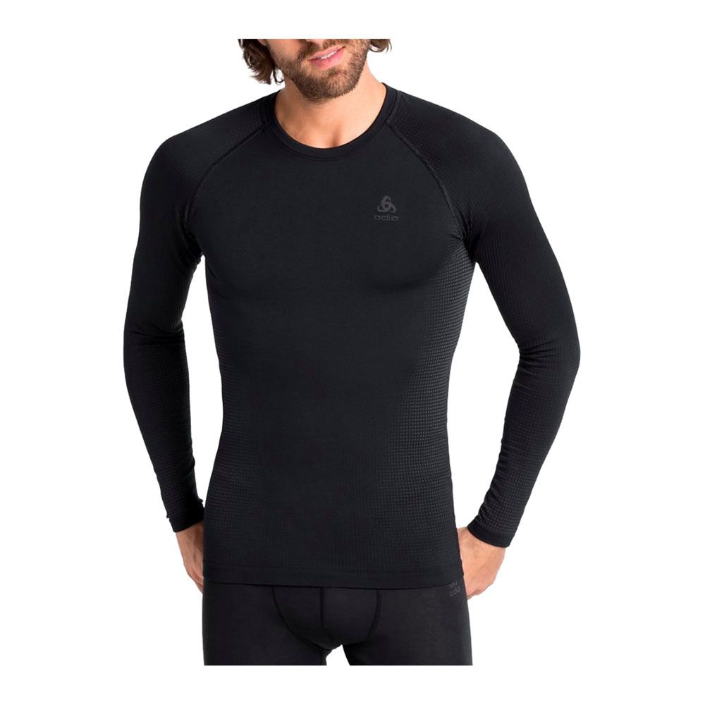 Odlo PERFORMANCE WARM ECO - Sous-couche Homme black/new odlo graphite grey