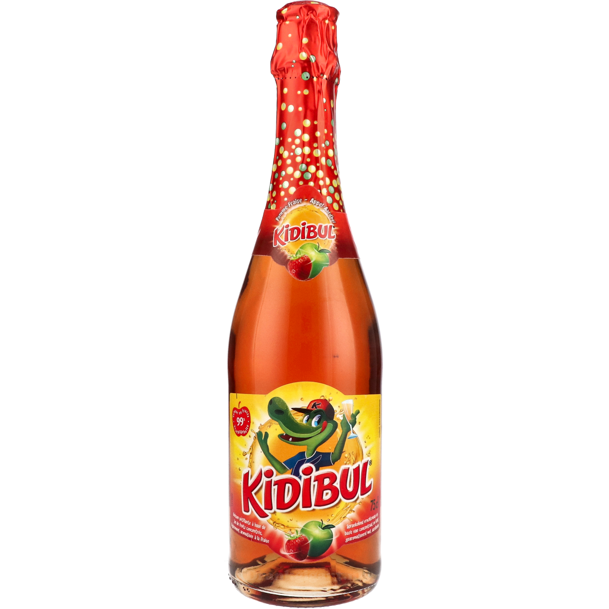 Kidibul Appel Aardbei Alcoholvrij (Kinderchampagne) 75 cl