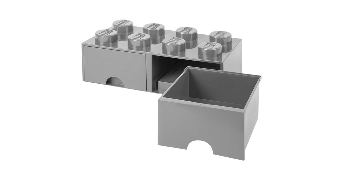 Room CopenhagenLEGO Storage Brick Drawer 8 Grijs opbergdoos  (Donkergrijs)