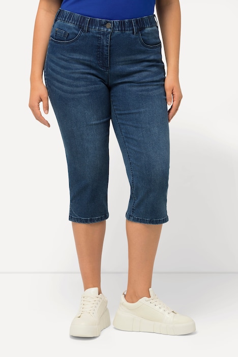 Capri Jeans Sarah, schmale 5-Pocket-Form, Saumschlitz