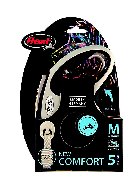 Laisse à enrouleur Flexi M L.5 m noir