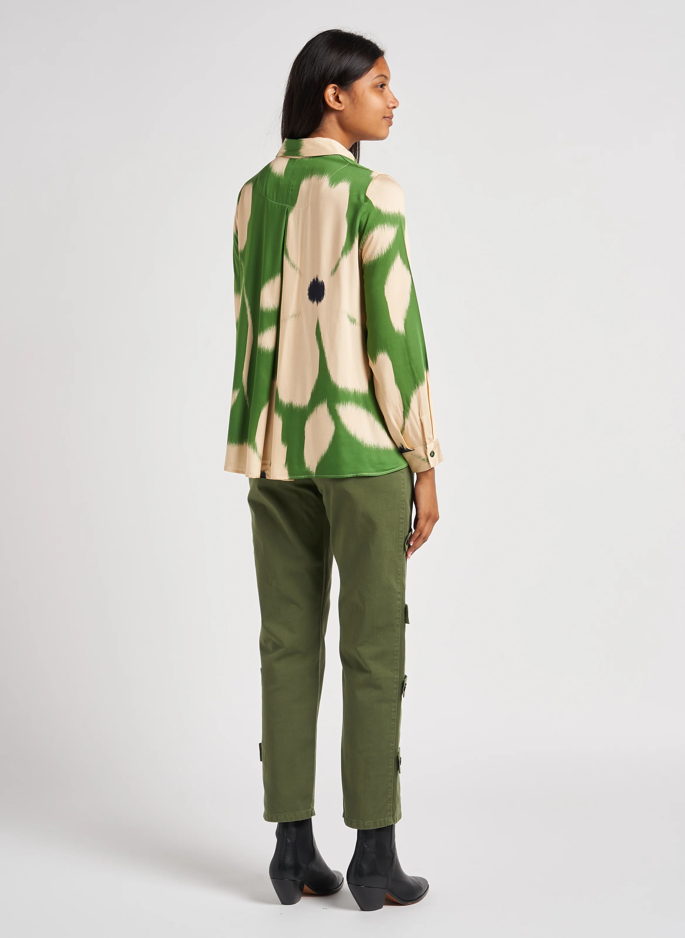 CLIMA - Pantalon droit en coton | Kaki
