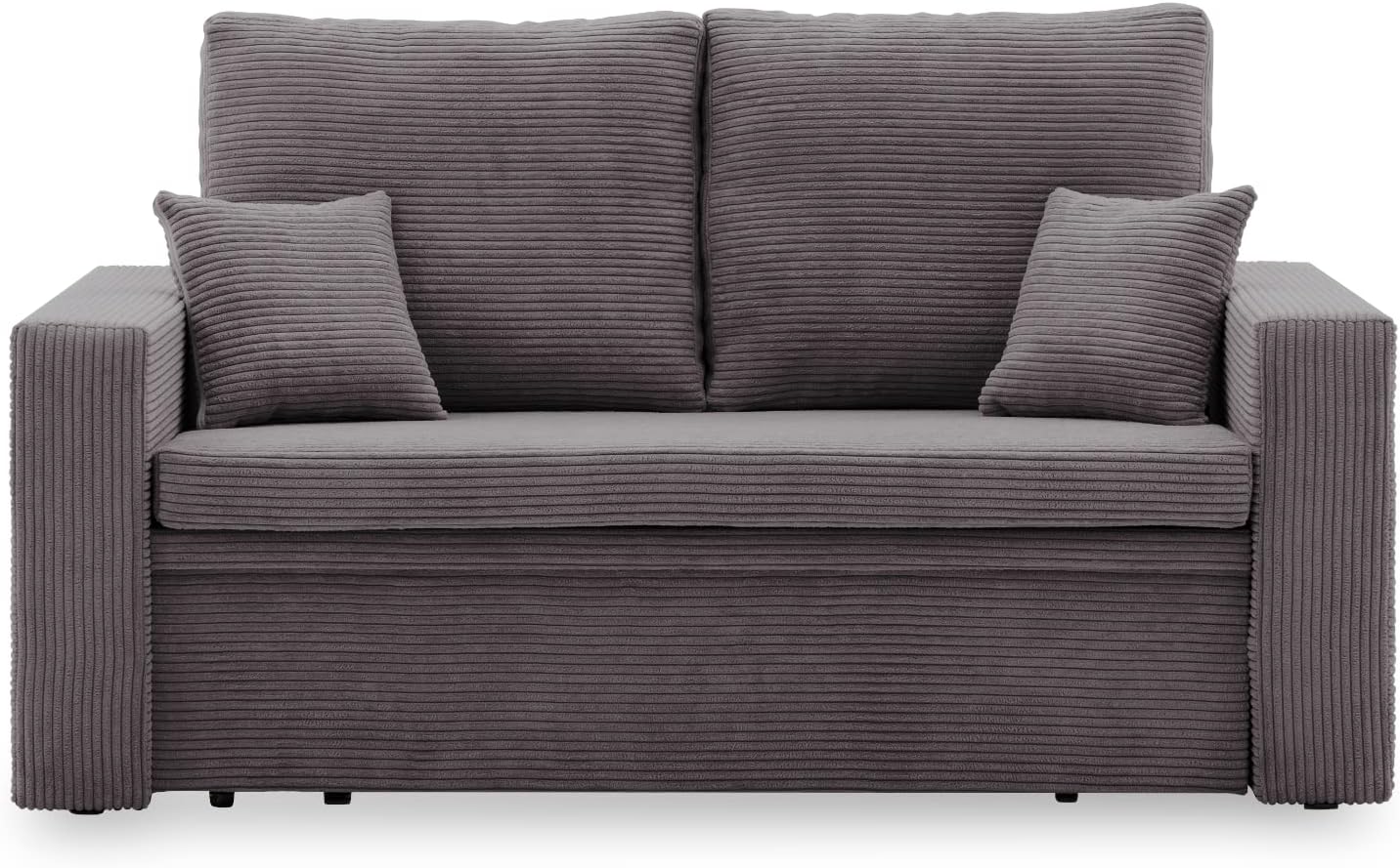 Sofa Aikido I 150x85 - mit schlaffunktion - Farben zur Auswahl - modernen Sofa - mit Bettkasten - Moderner Cordstoff - Stoff POSO (POSO 022)