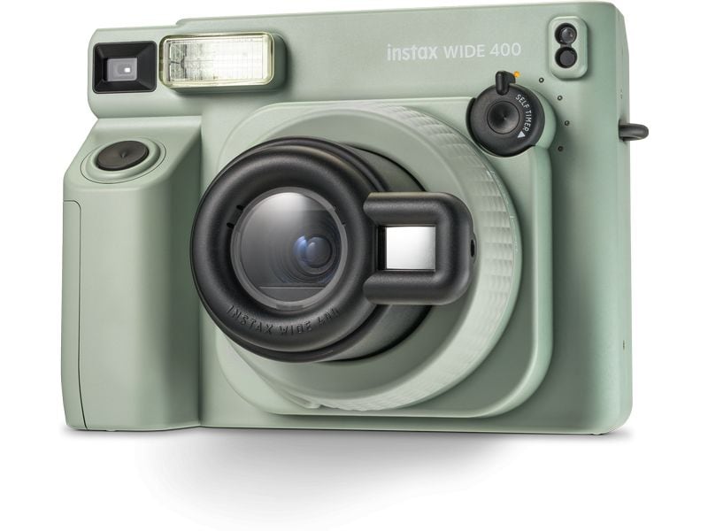 Fujifilm Fotokamera Instax Wide 400 Grün Analoge Grossformat-Sofortbildkamera, mit der Sie alles entdecken können, was breit ist