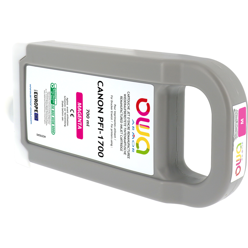 Cartouche d'encre traceur remanufacturée OWA - standard - Magenta - pour CANON PFI-1700 M