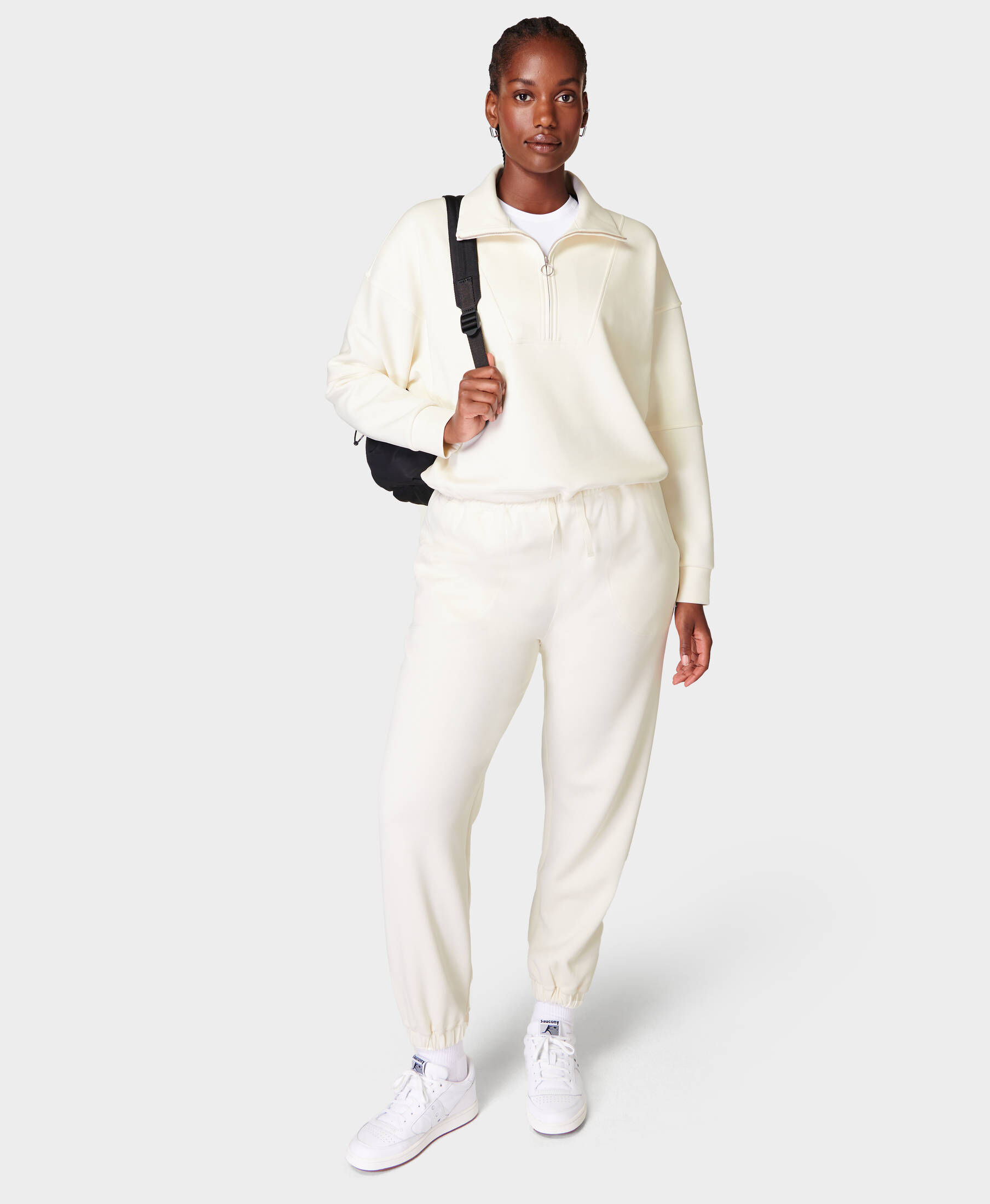 Sweaty Betty London| Damen Sweatshirt SAND WASH FUNNEL NECK HALF ZIP