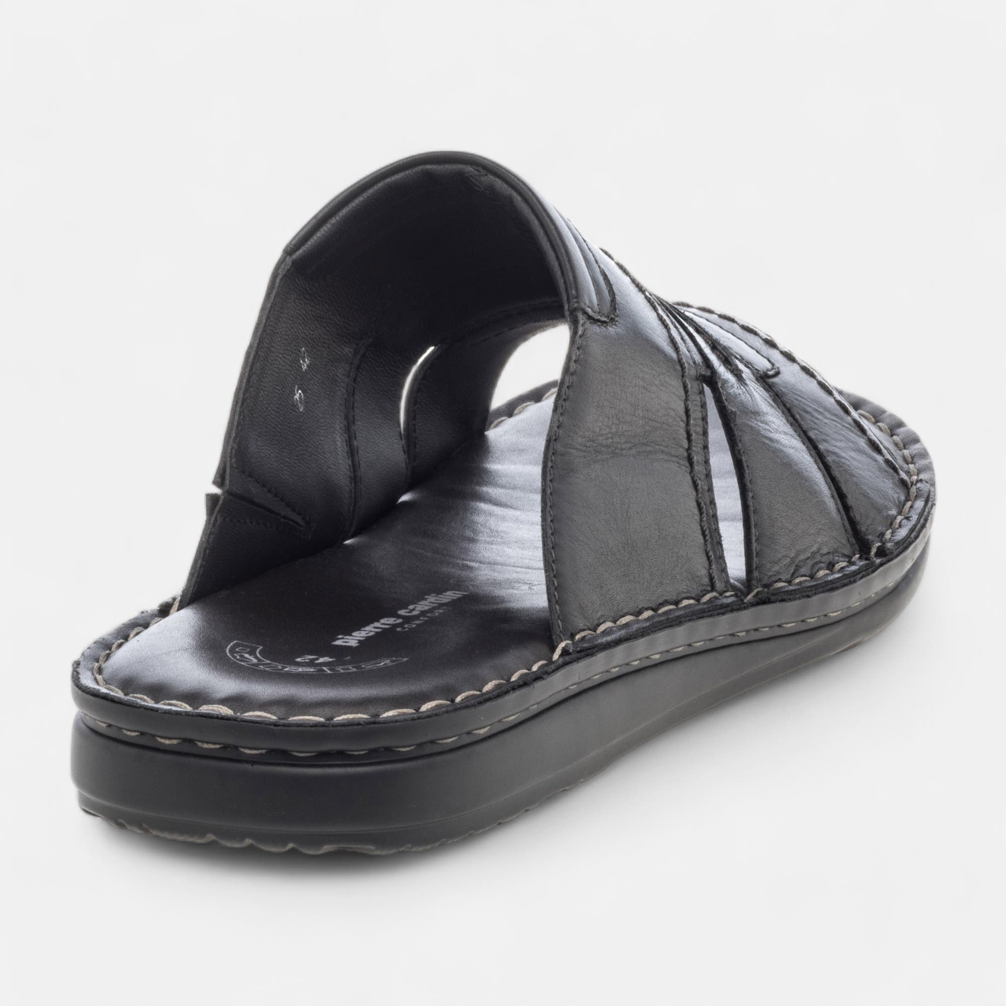 Sandales Homme en cuir noir