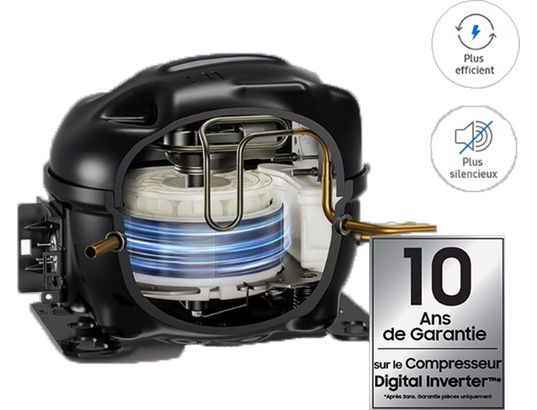 SAMSUNG - Réfrigérateur side by side RS90F66BEF