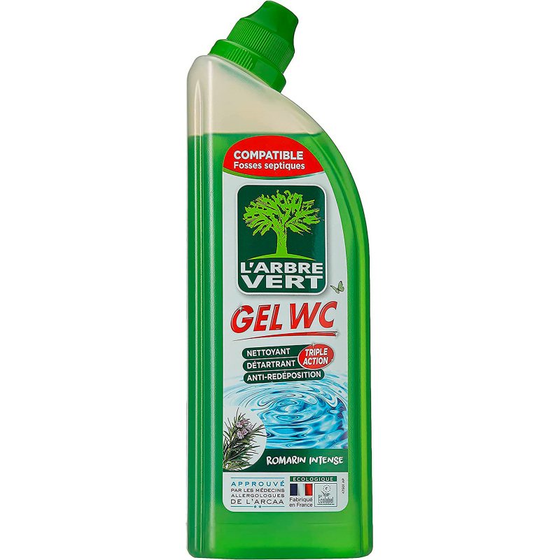 Gel WC Triple action L'arbre Vert romarin intense - Flacon de 750 ml