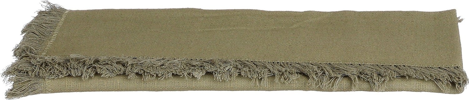 Mica Decorations tafelloper Villia groen 180 x 45 cm