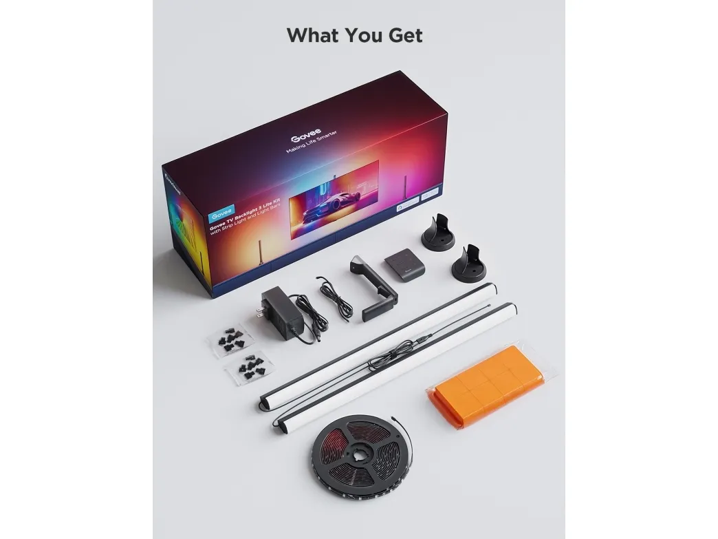 Govee TV Backlight 3 Lite Kit With Strip Light and Light Bar