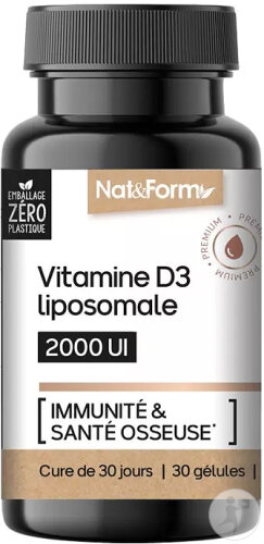 Nat&Form Vitamine D3 Liposomale 2000UI 30 Gélules