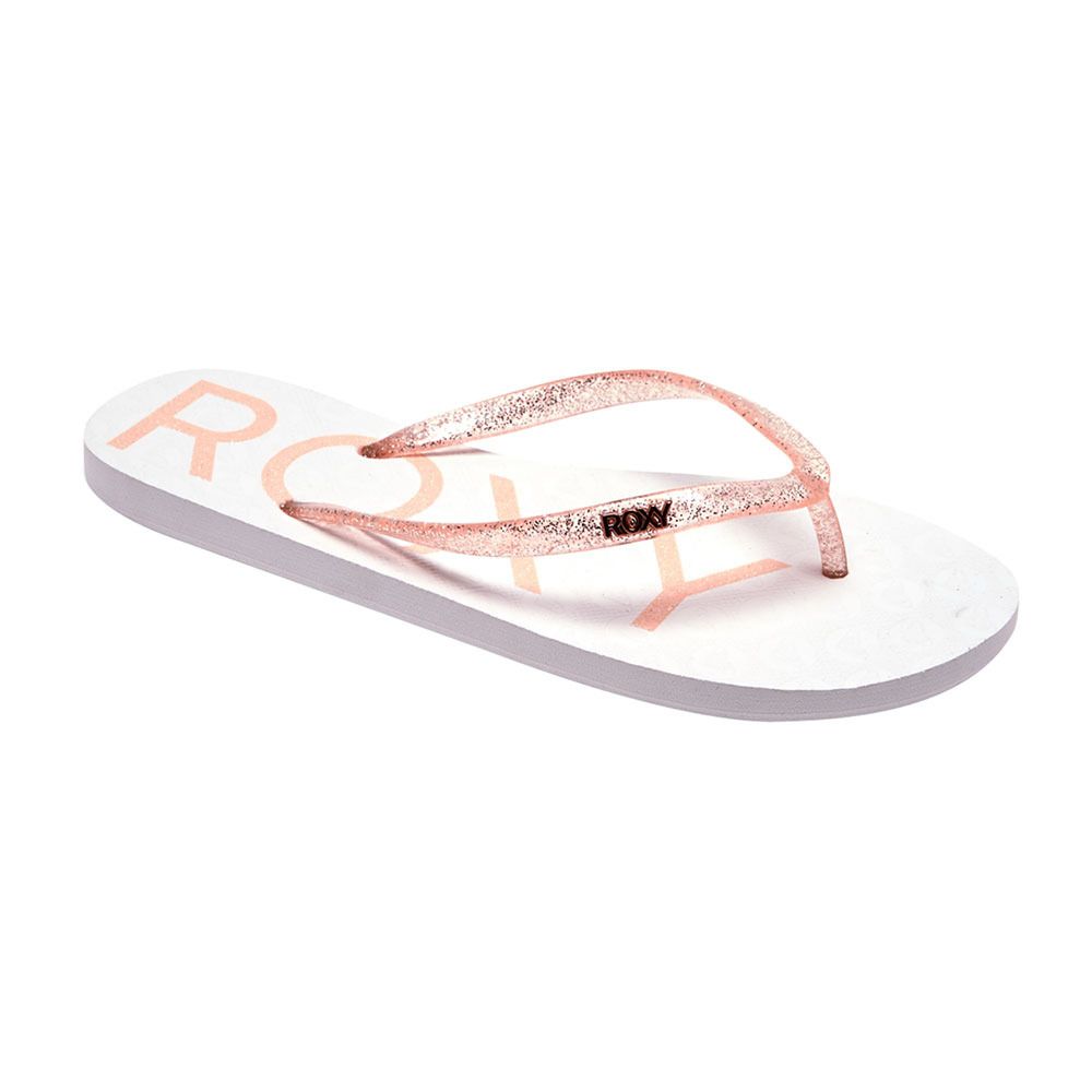 Roxy VIVA SPARKLE - Tongs Femme white/orange/pink