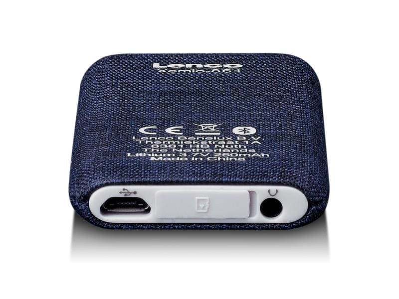 Lenco MP3 Player Xemio-861 Blau MP3-Player mit Bluetooth & 8 GB Micro SD Card