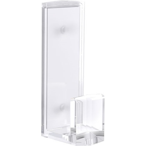 Grand crochet adhésif - cristal - lot de 2