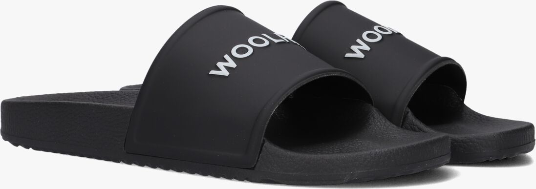 zwarte woolrich badslippers slide eva