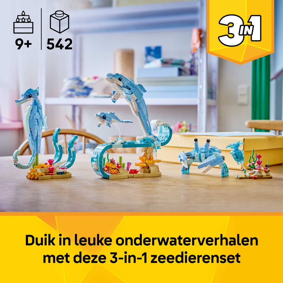 LEGO Creator 3-in-1 zeedieren prachtige dolfijnen 31385