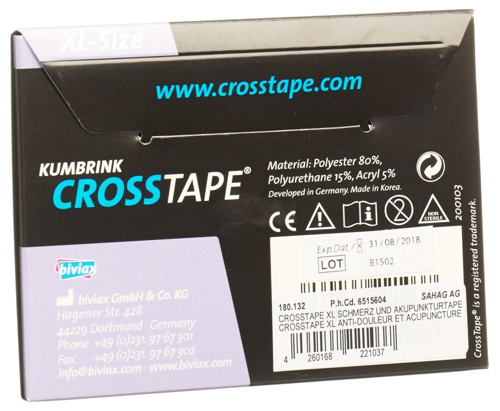 CROSSTAPE Schmerz- Akupunkturtape<br>40 Stück, XL