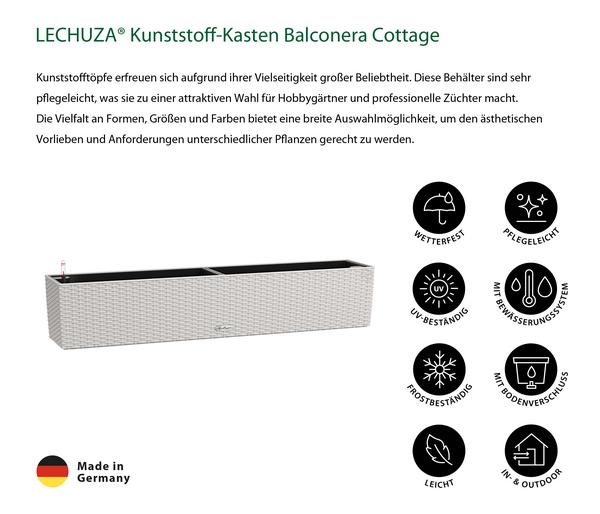 LECHUZA® Kunststoff-Kasten Balconera Cottage,